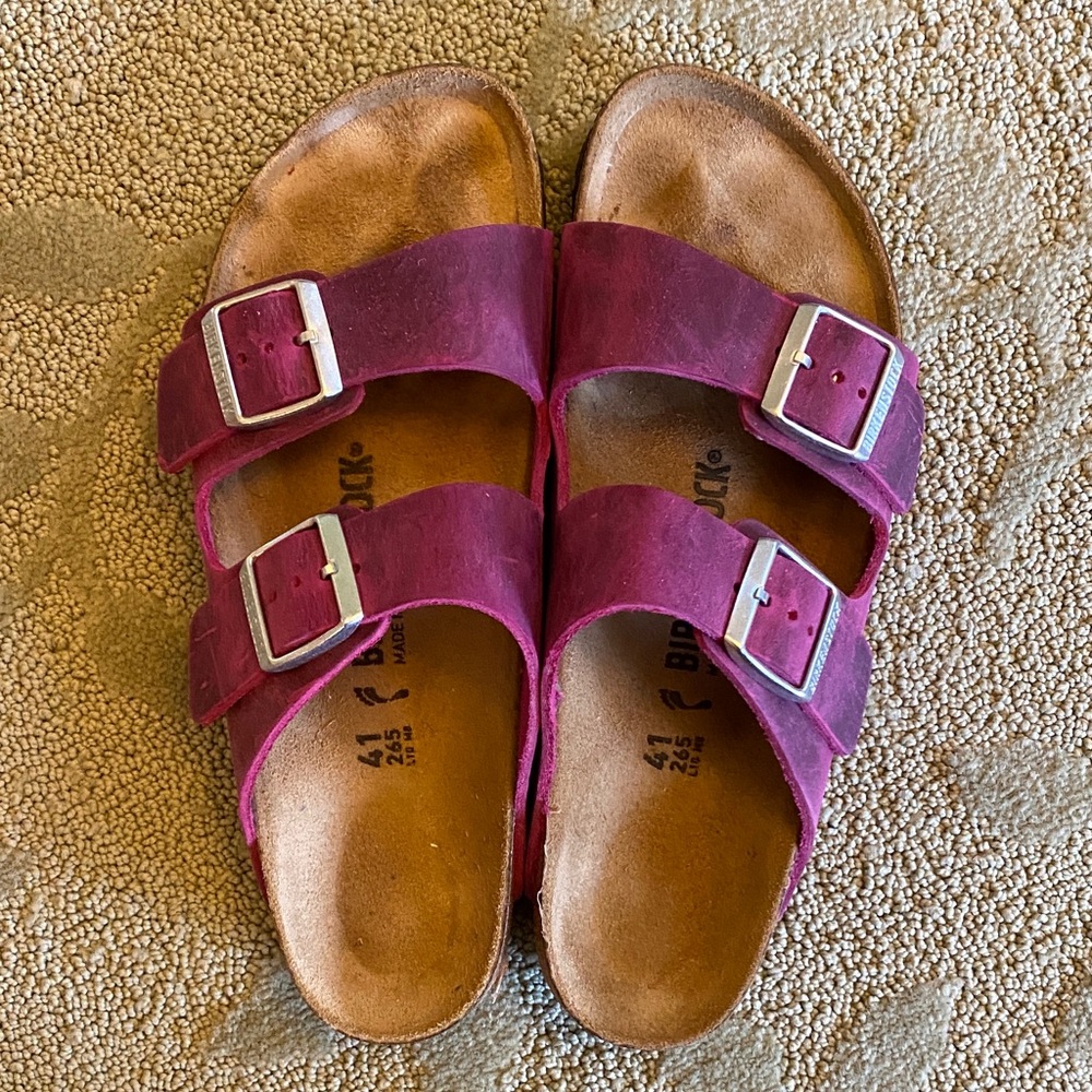 Birkenstock Arizona Oiled Leather - Festival Fuchsia
